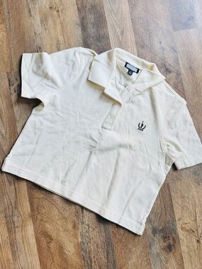 NWOT J.Crew Classic Pique Polo Shirt Ivory Cream Short Sleeve XXS Preppy